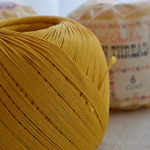 Large spool of 18/6 cord Yellow Barbour&#39;s Irish Linen thread