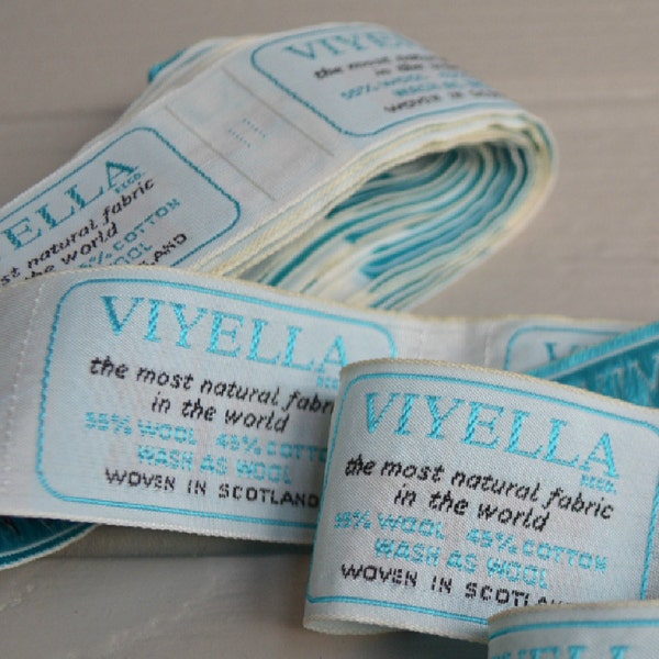 Viyella fabric labels from 1960s