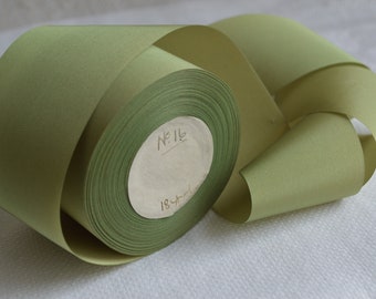 1 metro di nastro verde taffetà di rayon 2 larghezze 3,8 e 4,8 cm