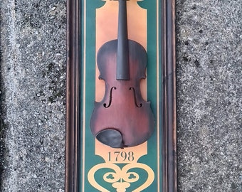 Violín irlandés Pub irlandés cartel de música tradicional. (personalizado)