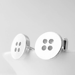 Sterling Silver Button Cufflinks