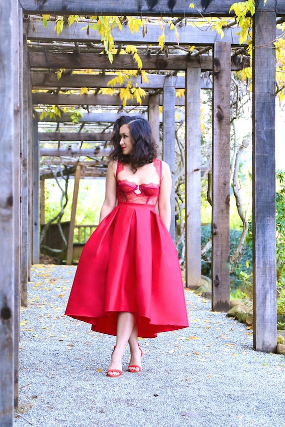 MADE TO ORDER the High Low Midi Skirt Etsy UK