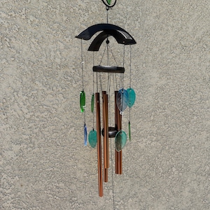 Garden Chime Beautiful Sound Metal, Glass, & Card. for Her, Grandma, Mom, Mother's Day, Friend, Sister. Spiritual, Upcycle Art USA image 2