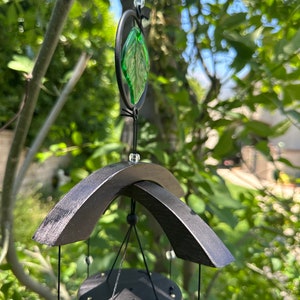 Garden Chime Beautiful Sound Metal, Glass, & Card. for Her, Grandma, Mom, Mother's Day, Friend, Sister. Spiritual, Upcycle Art USA image 5