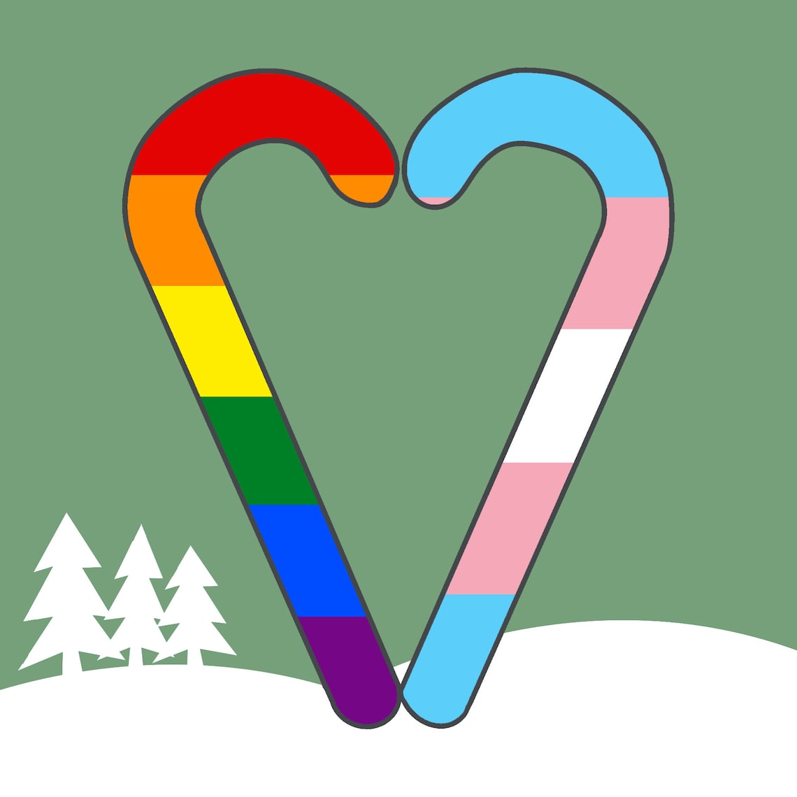 Custom LGBT Pride Flag Christmas Card LGBTQ Christmas Card Etsy UK