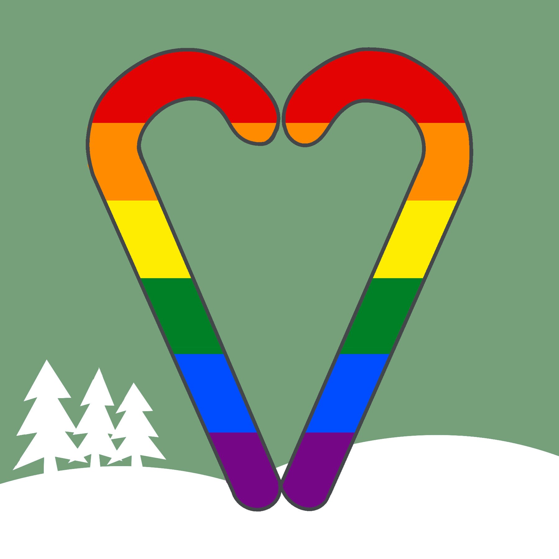 Custom LGBT Pride Flag Christmas Card LGBTQ Christmas Card - Etsy UK