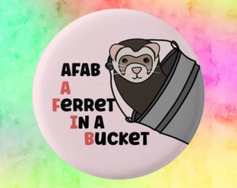 AMAB/AFAb Badges, pride badge, funny badge, trans badge, gender badge, afab badge, amab badge