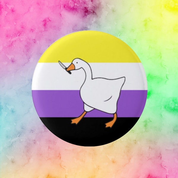 Insigne de drapeau de fierté d'oie personnalisé, insigne de jeu d'oie sans titre LGBTQ, insigne LGBTQ, insigne de drapeau de fierté
