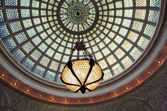 Chicago Cultural Center Tiffany Dome And Light Ver 2 Etsy