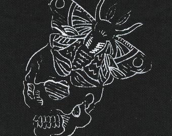 Skull and moth patch