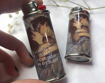 Reusable lighter case In Bed: The Kiss Toulouse Lautrec with Bright Eyes Lyrics
