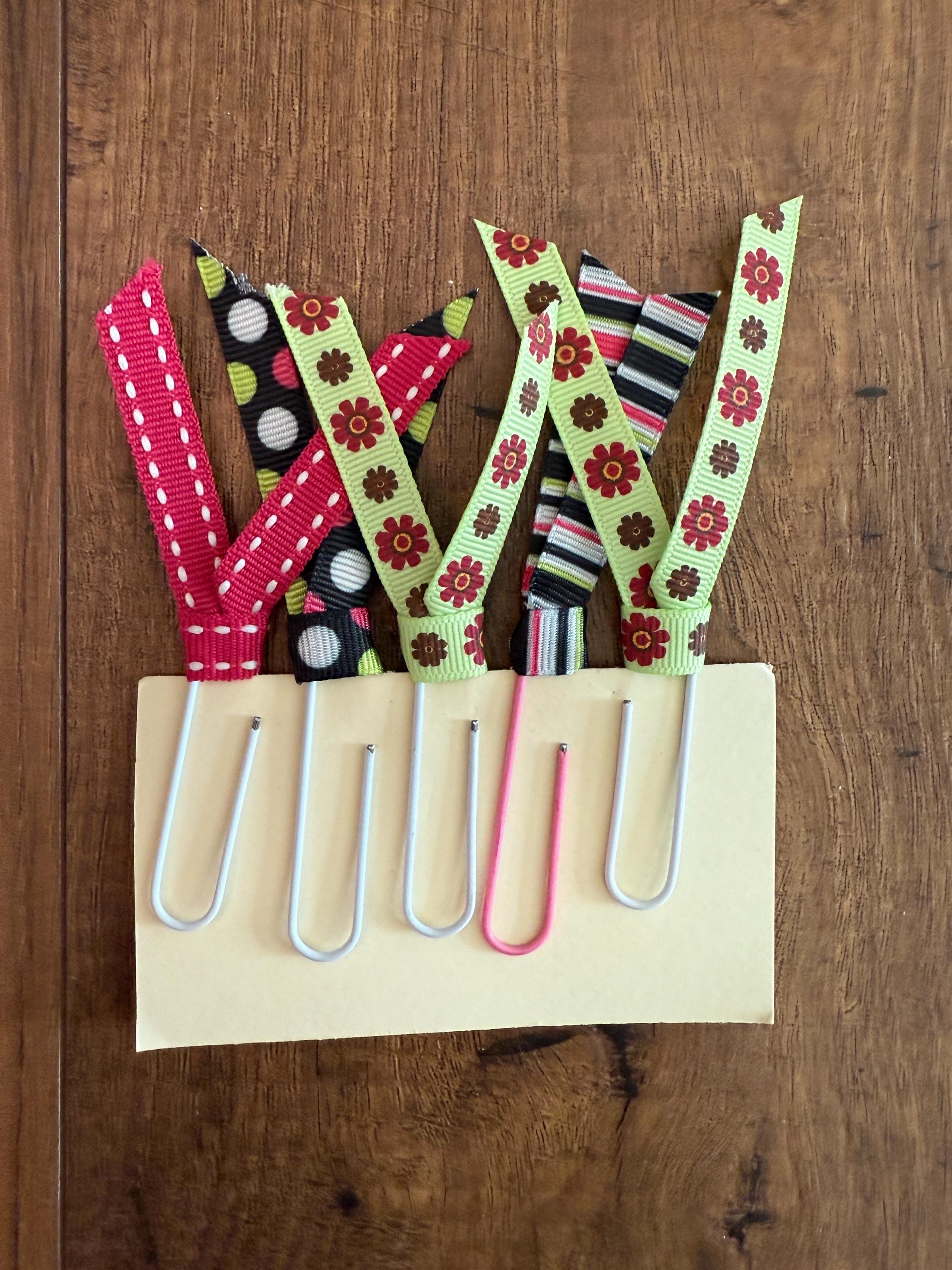 Paperclip Ribbon Bookmarks Ribbon Paperclip Bookmarks - Etsy