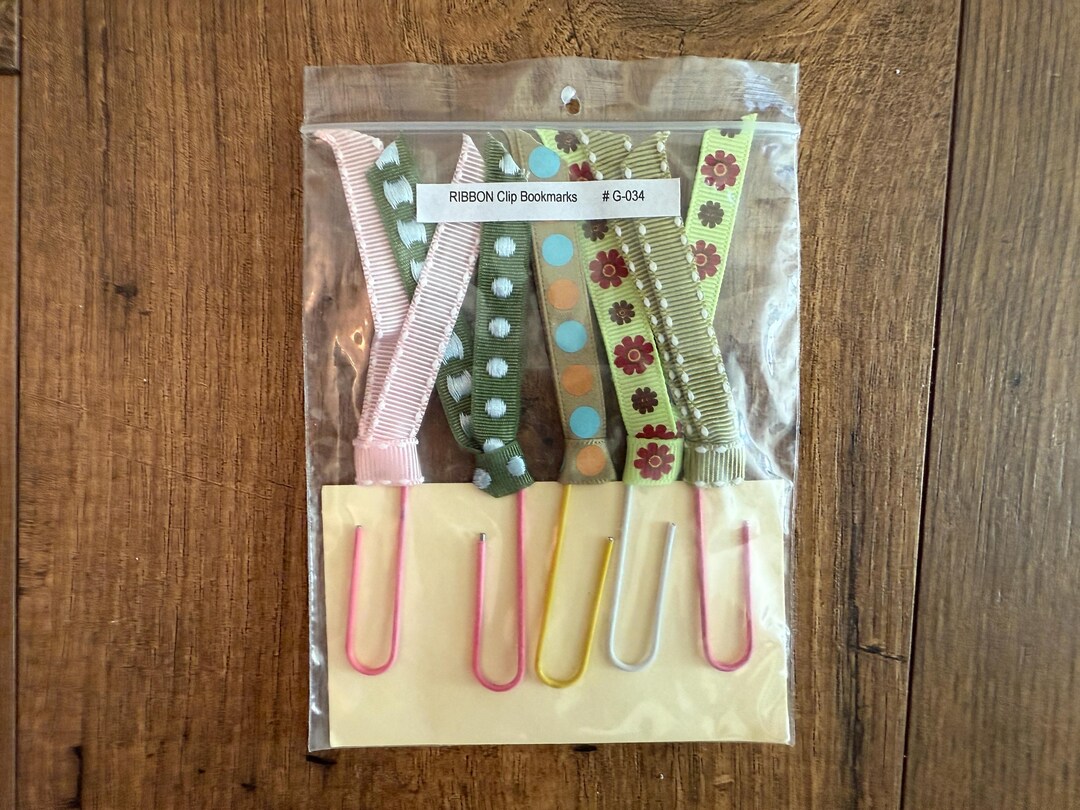 Paperclip Ribbon Bookmarks Ribbon Paperclip Bookmarks - Etsy