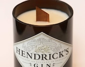Hendricks Gin bottle  Candle, gin and tonic candle wedding favour, gin lover gift