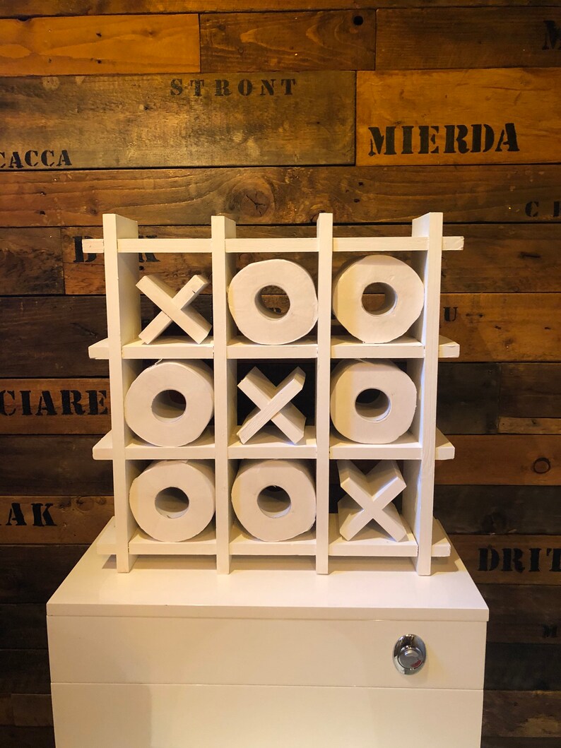 Noughts and Crosses Toilet Roll Holder Tic Tac Toe made from Etsy