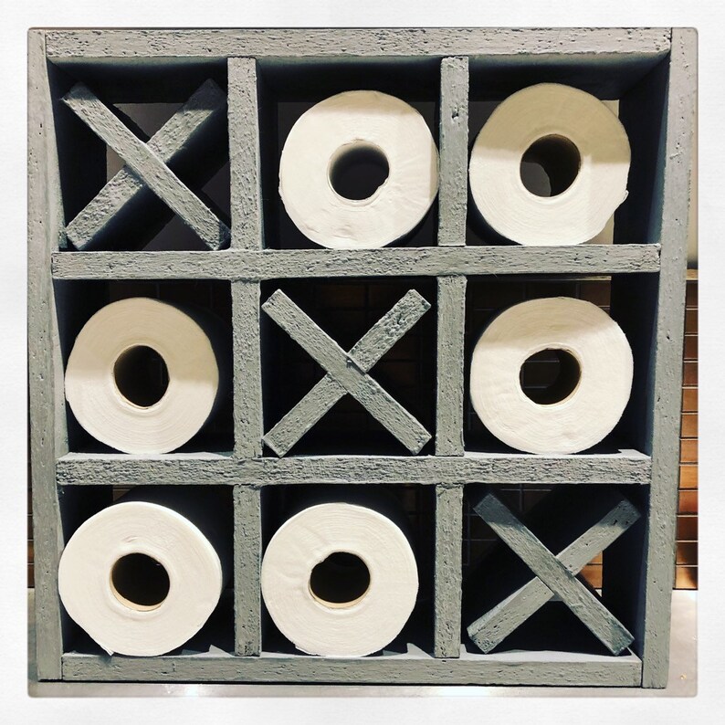 Noughts and Crosses Toilet Roll Holder Tic Tac Toe made from Etsy