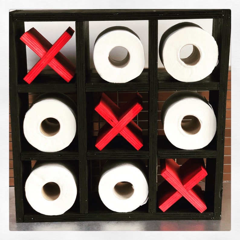 Noughts and Crosses Toilet Roll Holder Tic Tac Toe Made From Etsy