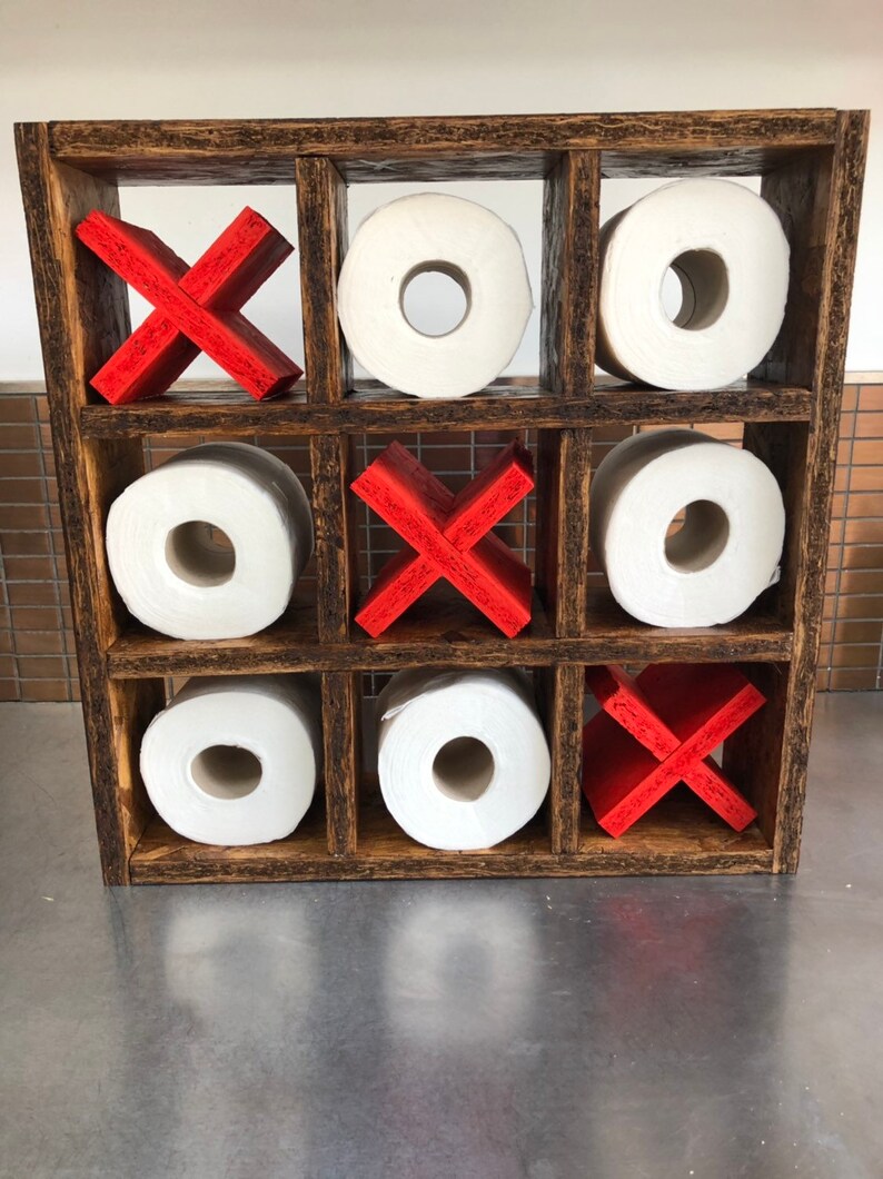 Noughts and Crosses Toilet Roll Holder Tic Tac Toe Made From Etsy