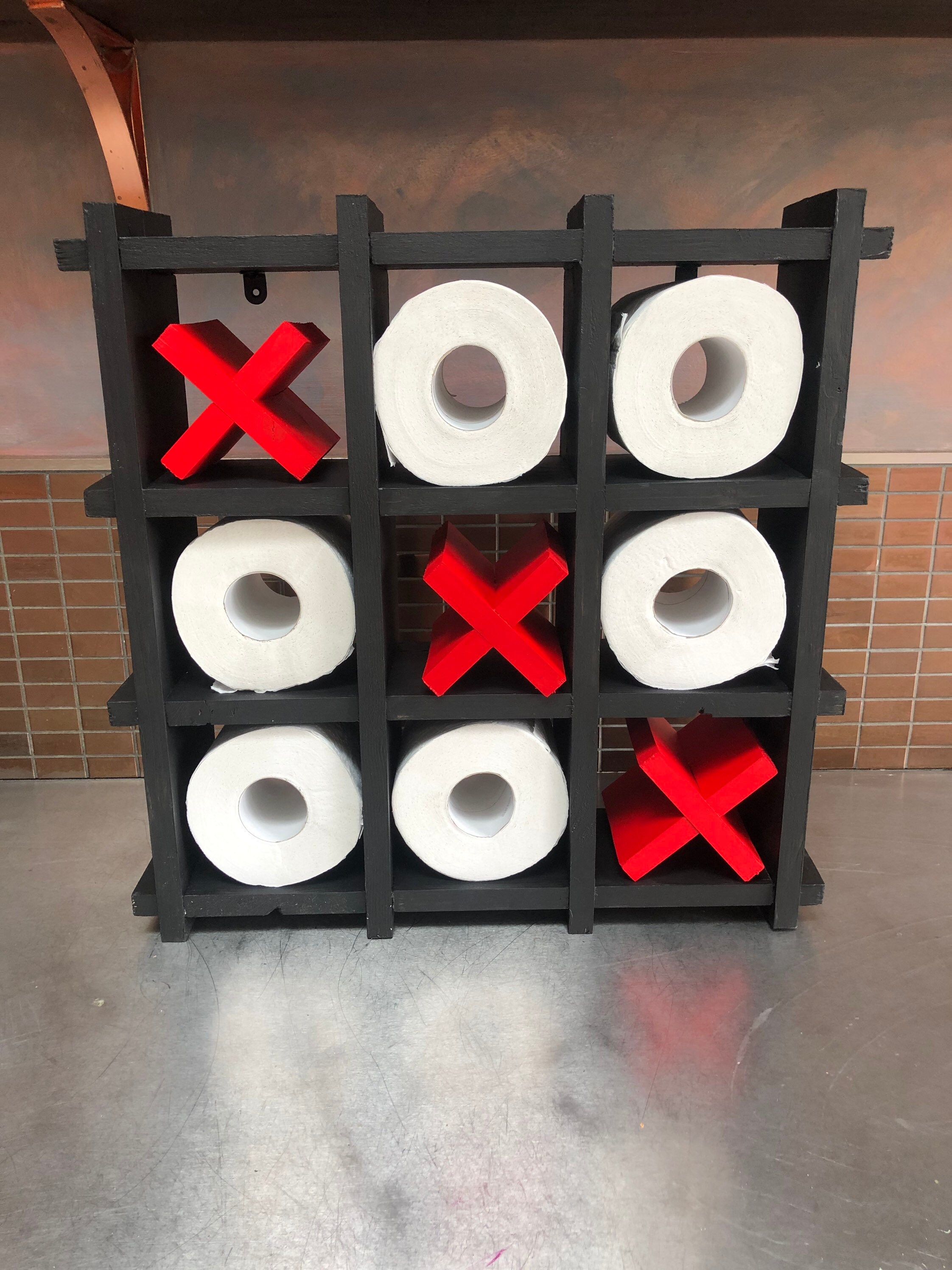 Noughts and Crosses Toilet Roll Holder Tic Tac Toe made from Etsy