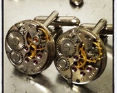 Steampunk vintage wristwatch part cufflinks, fathers Day gift, cufflinks wedding