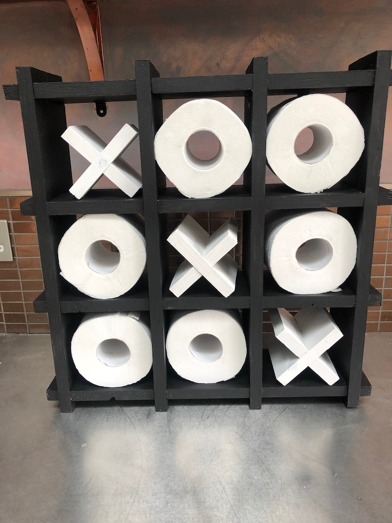 Noughts and Crosses Toilet Roll Holder Tic Tac Toe made from Etsy
