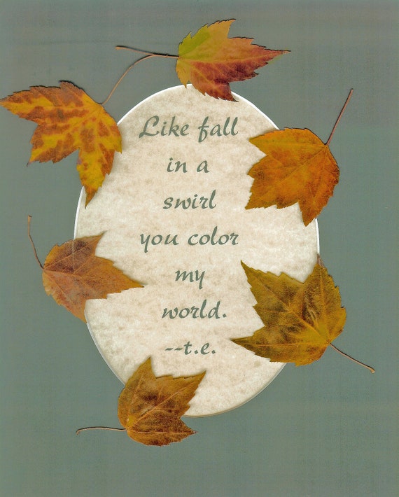 Friendship poem fall leaves inspiration friendship gift Etsy