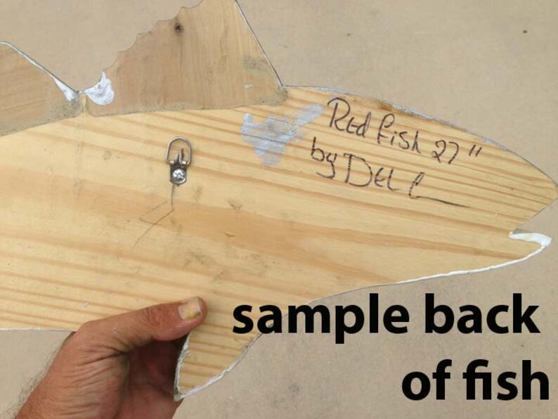 Redfish 27 inch ready to ship Wood carved red drum wall Etsy