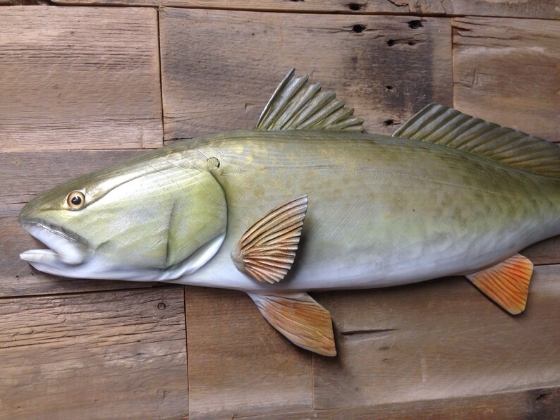 Redfish 27 inch ready to ship Wood carved red drum wall Etsy