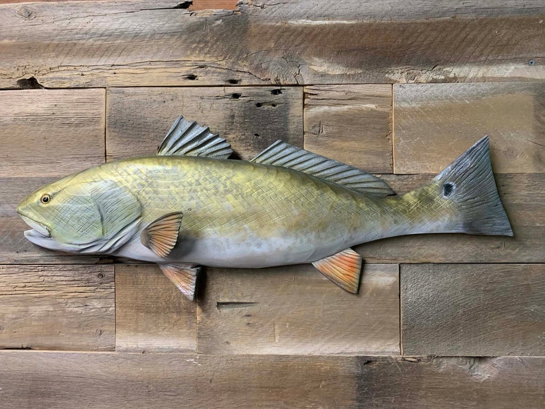 Redfish 27 inch ready to ship Wood carved red drum wall Etsy
