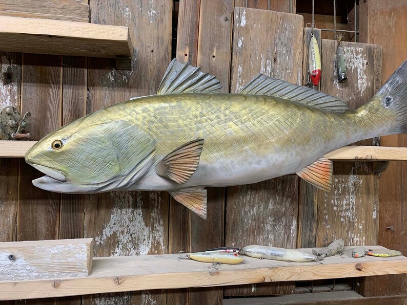 Redfish 27 inch ready to ship Wood carved red drum wall Etsy