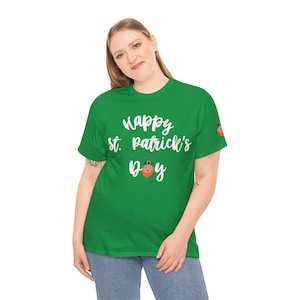 Leprechaun St Patrick&#39;s Day Unisex Tee, Cotton Shirt for Men Women, Lucky Irish Shamrock Top, Green Clover Tshirt, Festival Apparel