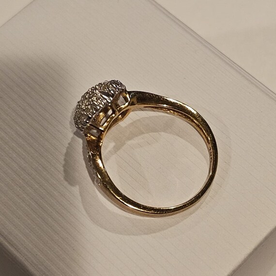 Vintage .25ct Diamond Puffed Heart Ring 10k Yello… - image 6