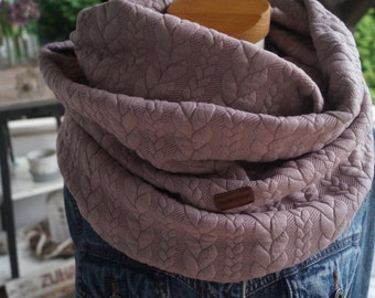 Kuschelloop rose Loop altrose Zopfmuster Loopschal