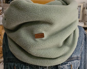 Winterloopschal mint pastell Loopschal Fleece mintfarben Kuschelloop