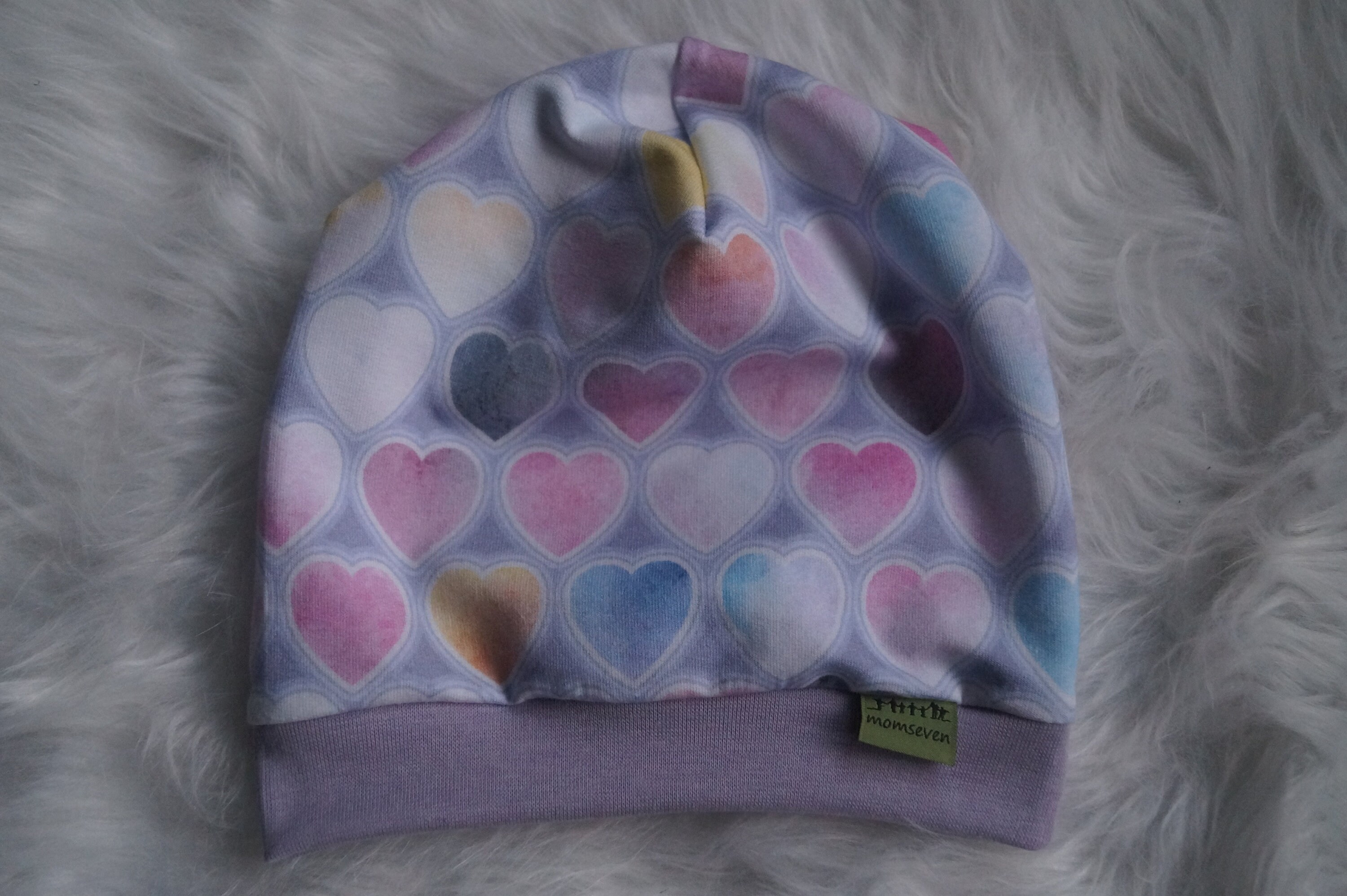 Beanie-Mütze Herzen bunt verschiedene Größen | Etsy
