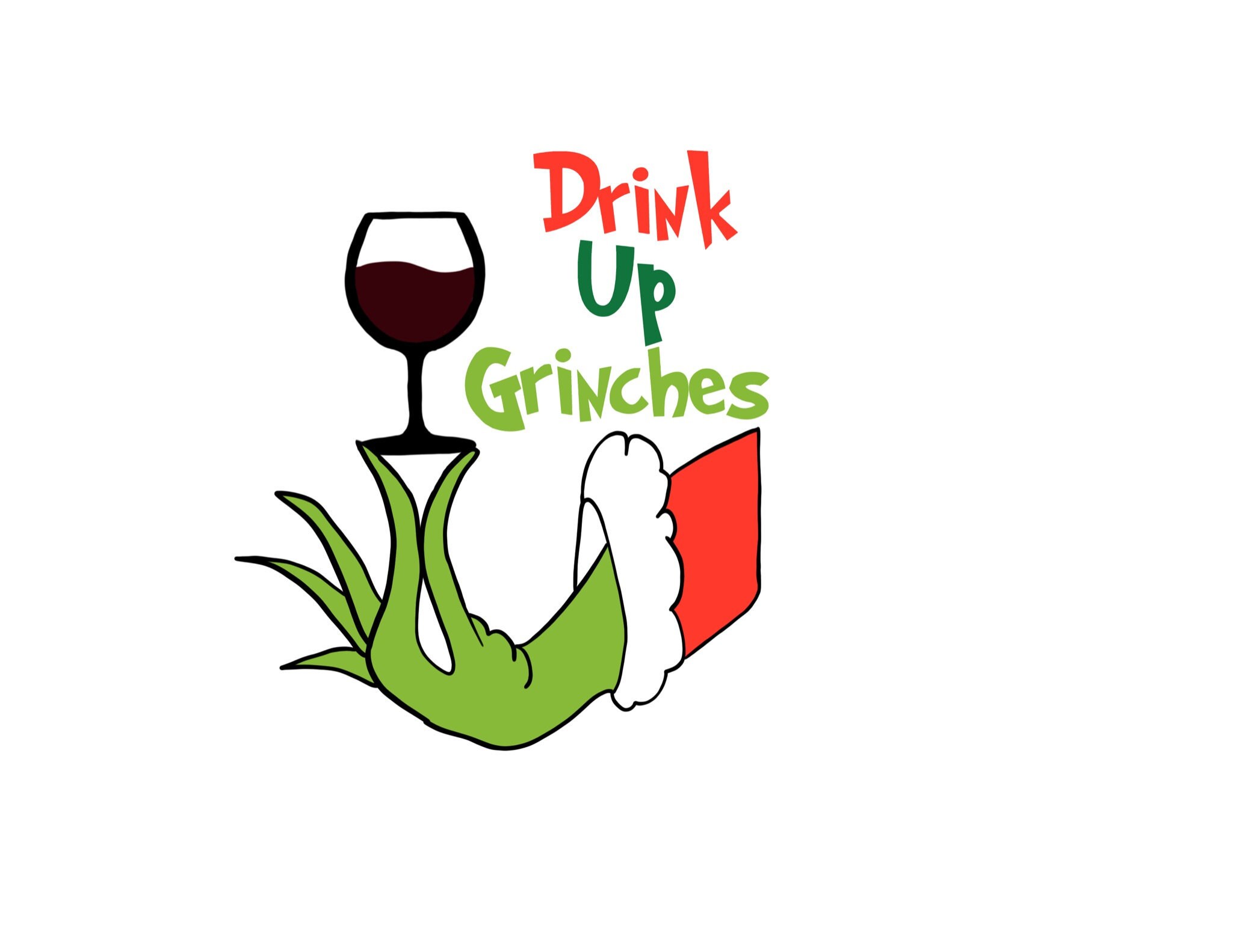 Sticker Drink up Grinches Water Bottles, Laptops, Etc. - Etsy
