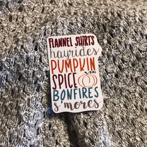 Sticker | Flannel Shirts Fall Things | Water Bottles, Laptops, Etc.