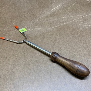 Turned Wood Handled Telescoping Roasting Fork Gen. 2 #41