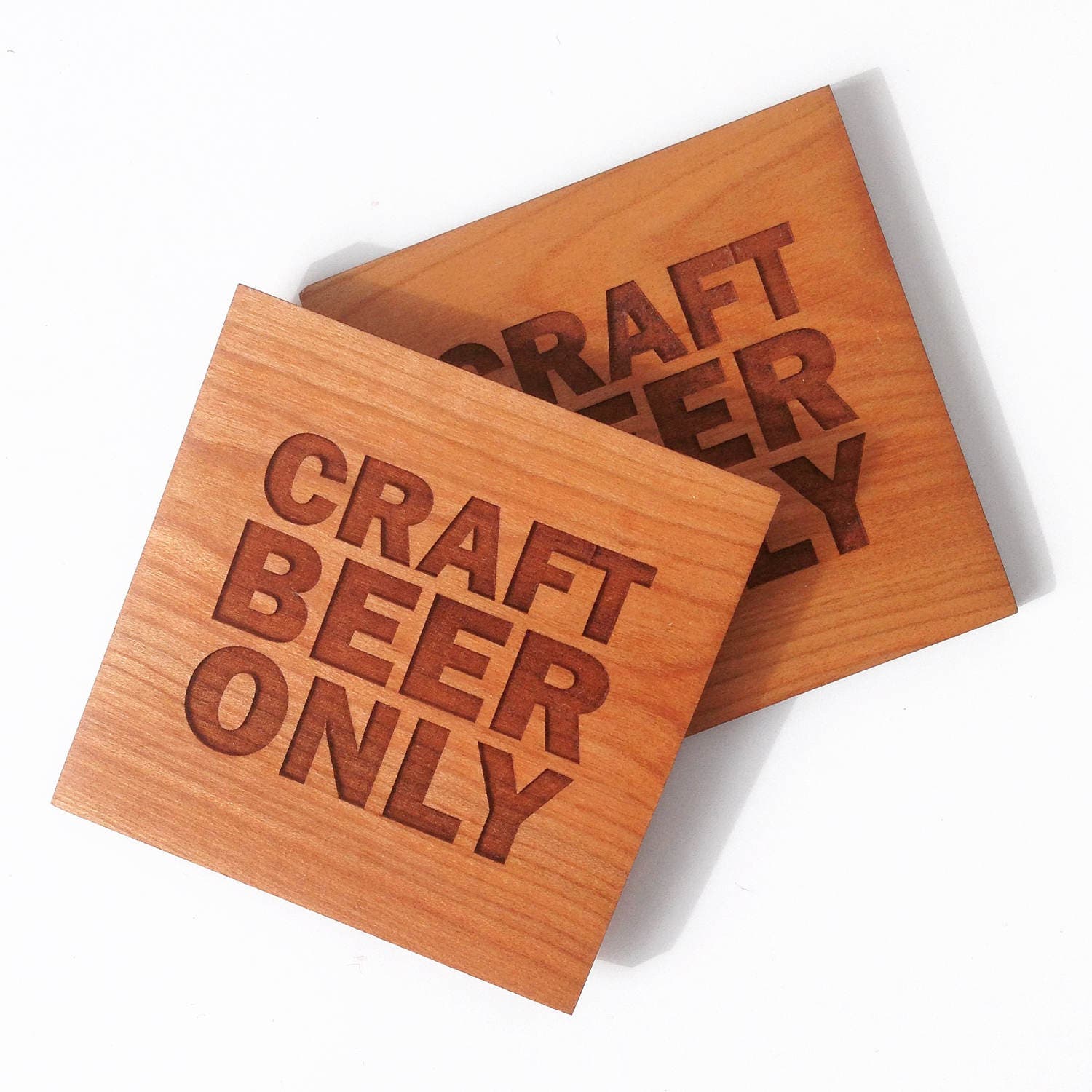 Craft Beer Only Coasters Modern Drinkware Home Decor Etsy