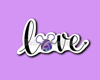 Love Yarn - Vinyl sticker - purple