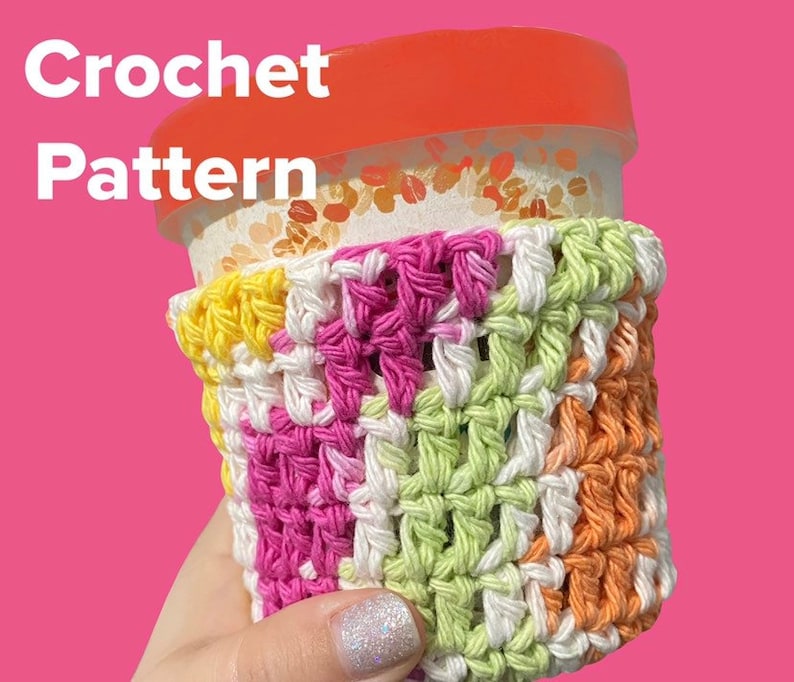 CROCHET PATTERN Ice Cream Pint Cozy Etsy