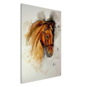Aquarell Kunstdruck auf Leinwand, Druck, Pferdeprint, Pferdekunst.