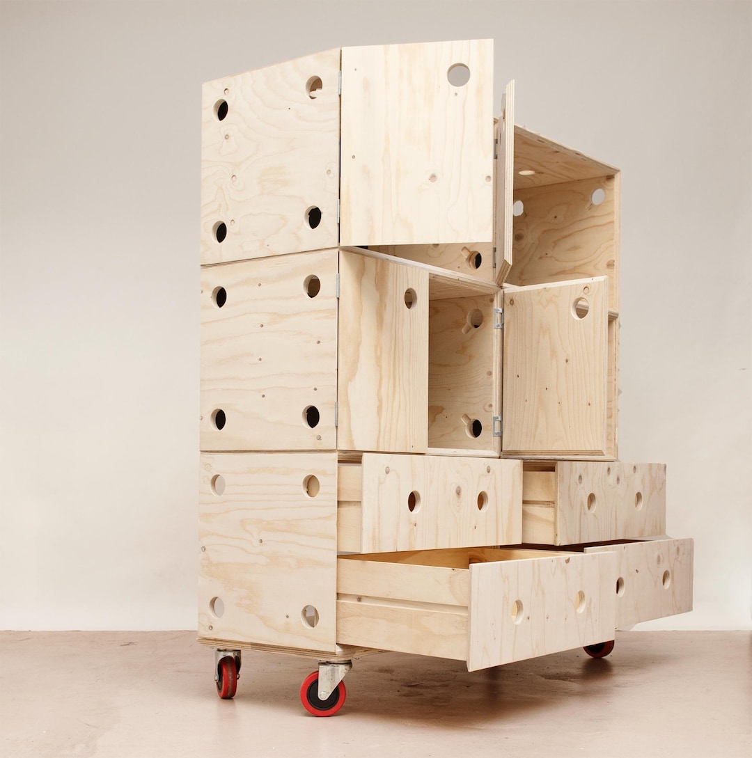 STORAGE SYSTEM Handcrafted Plywood Boxes - Etsy, image size:1080x1089
