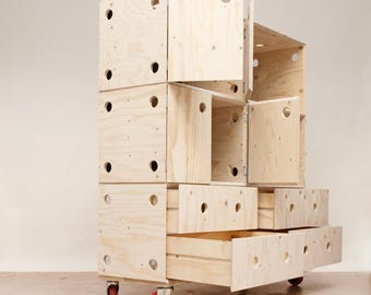 STORAGE SYSTEM handcrafted plywood boxes