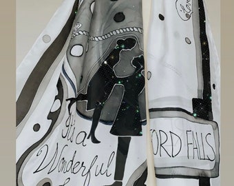 Its a wonderful life, movie themed scarf, gift for her, personalized gifts,vintage Hollywood