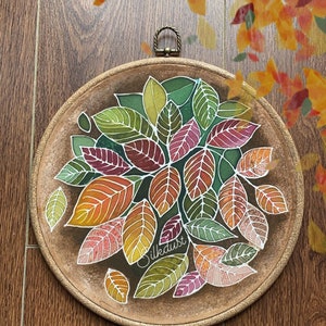 LEAVES, Sun catcher,autumn suncatcher, leaves,fall,hanging suncatcher,window decor,autumn decor,birthday gift,housewarming gifts