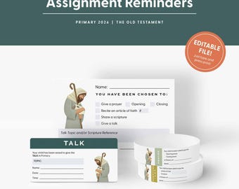 2026 Primary-Old Testament-Assignment Reminders