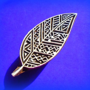 Leaf Wood Pottery Stamp Hand Carved Fabric Textile Henna Tribal Design Indian Print Block