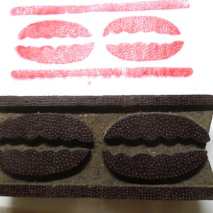 Abstract Antique Vintage Large Wood Textile Clay Border Stamp Hand Carved Old Indian Print Block (VBX1)