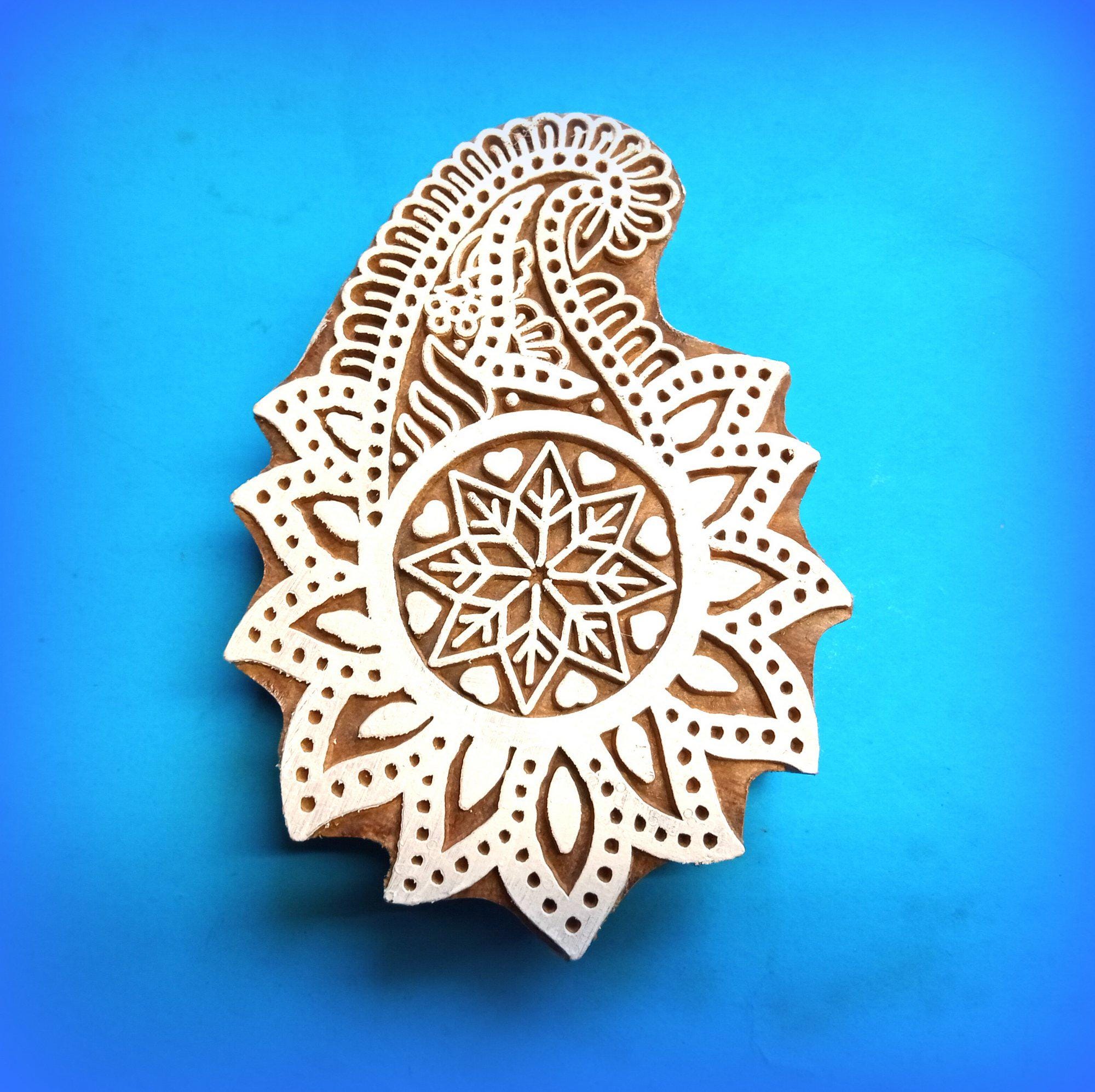 Paisley Wooden Printing Block - Etsy